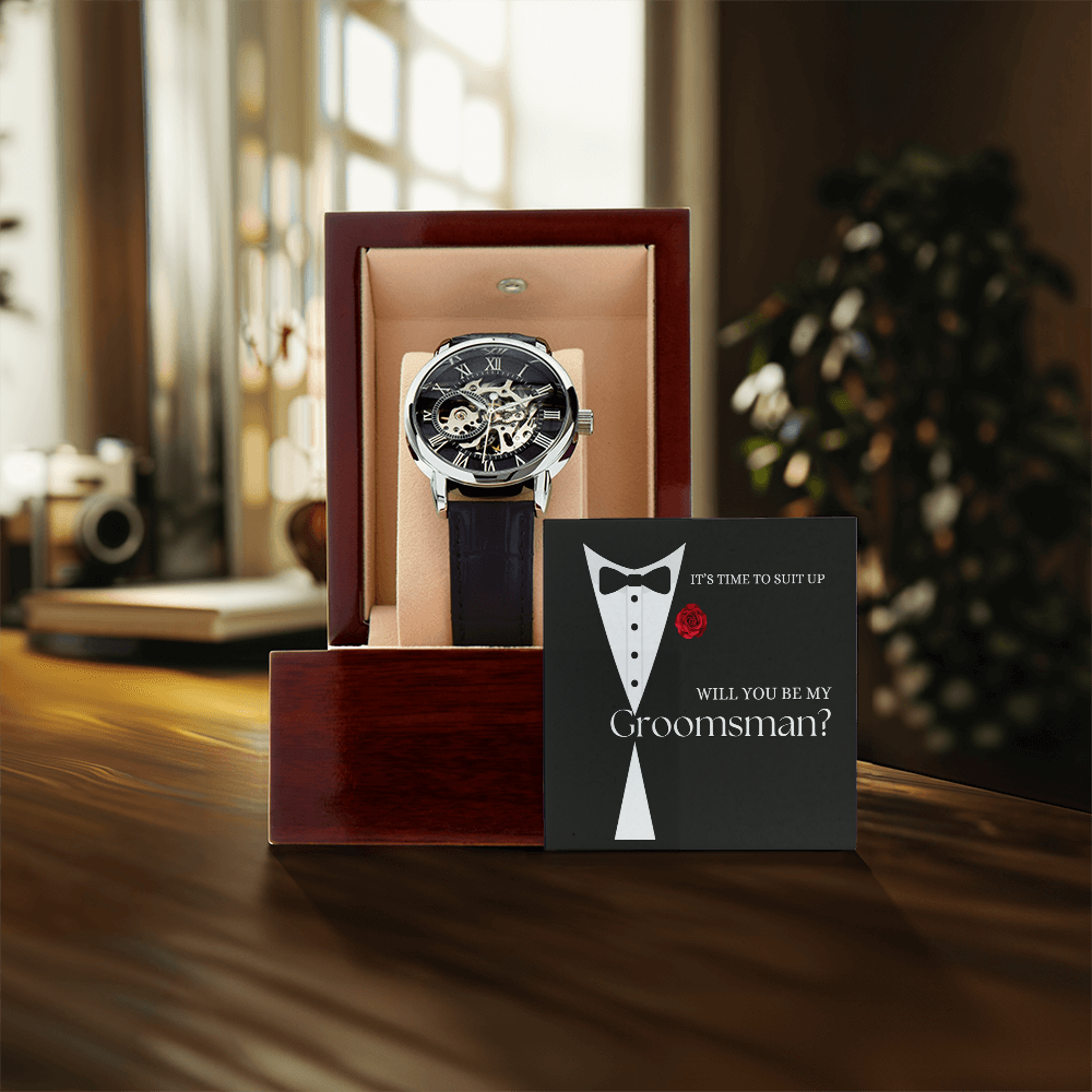 Will You Be My Groomsman? Openwork Watch Gift
