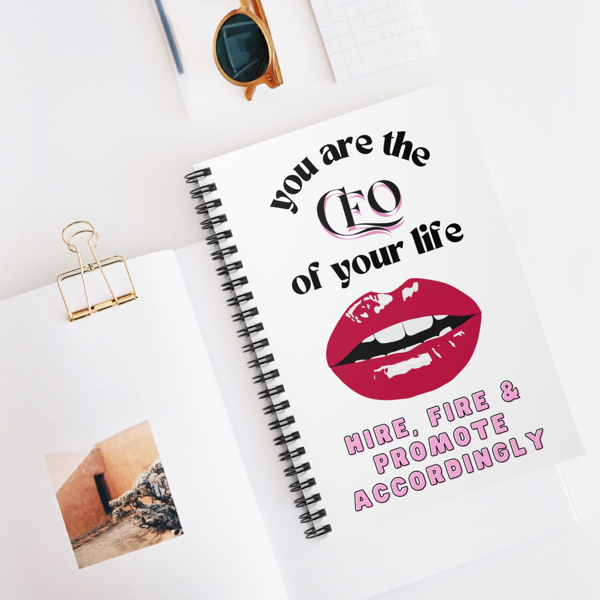Empowering CEO Spiral Notebook - Business, Motivation, Office Supplies, Gifts for Bosses, Entrepreneurs