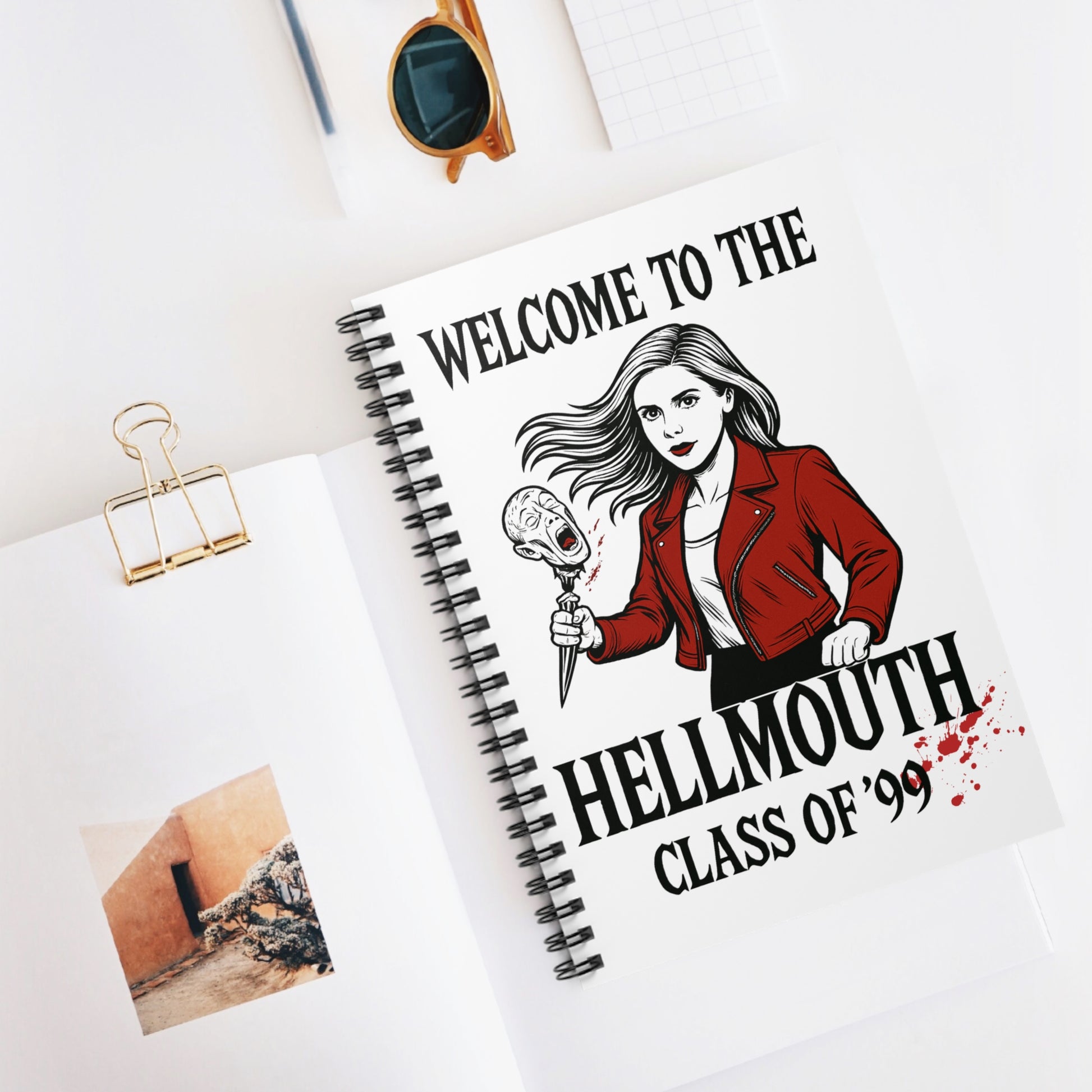 Buffy-Inspired Spiral Notebook, Horror Notebook, Gift for Fans, Class of '99 Journal