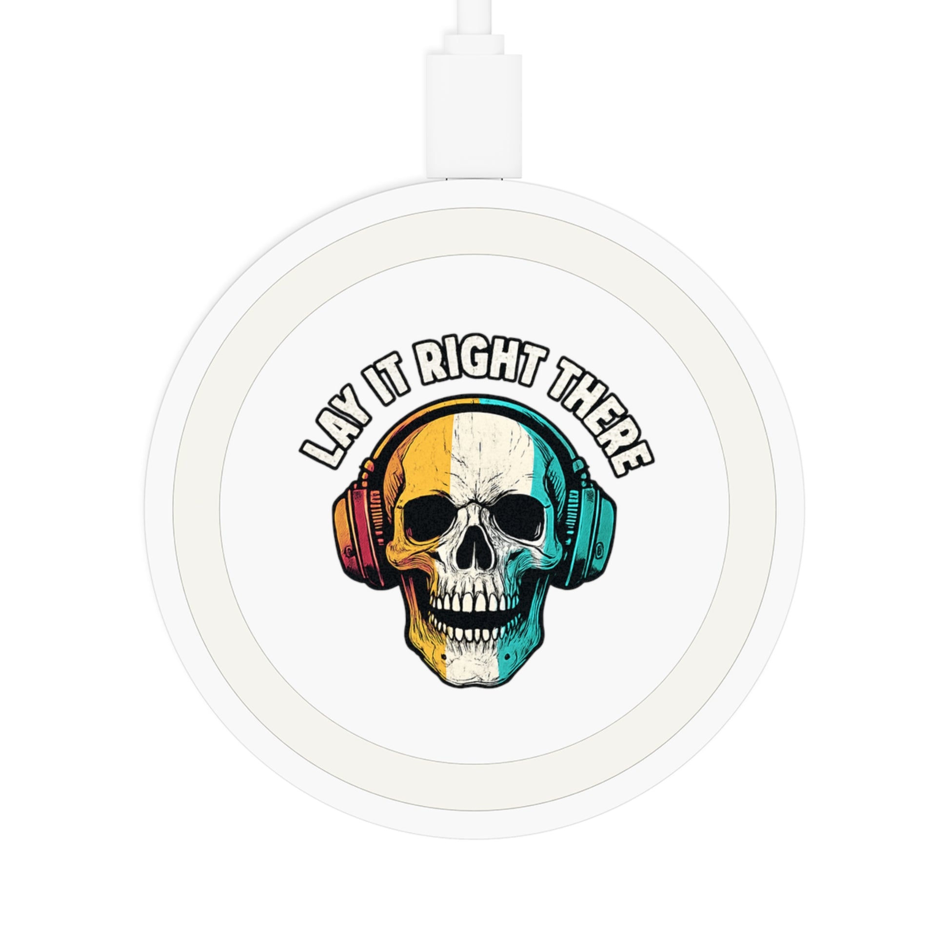 Lay It Right There Skull Wireless Charging Pad