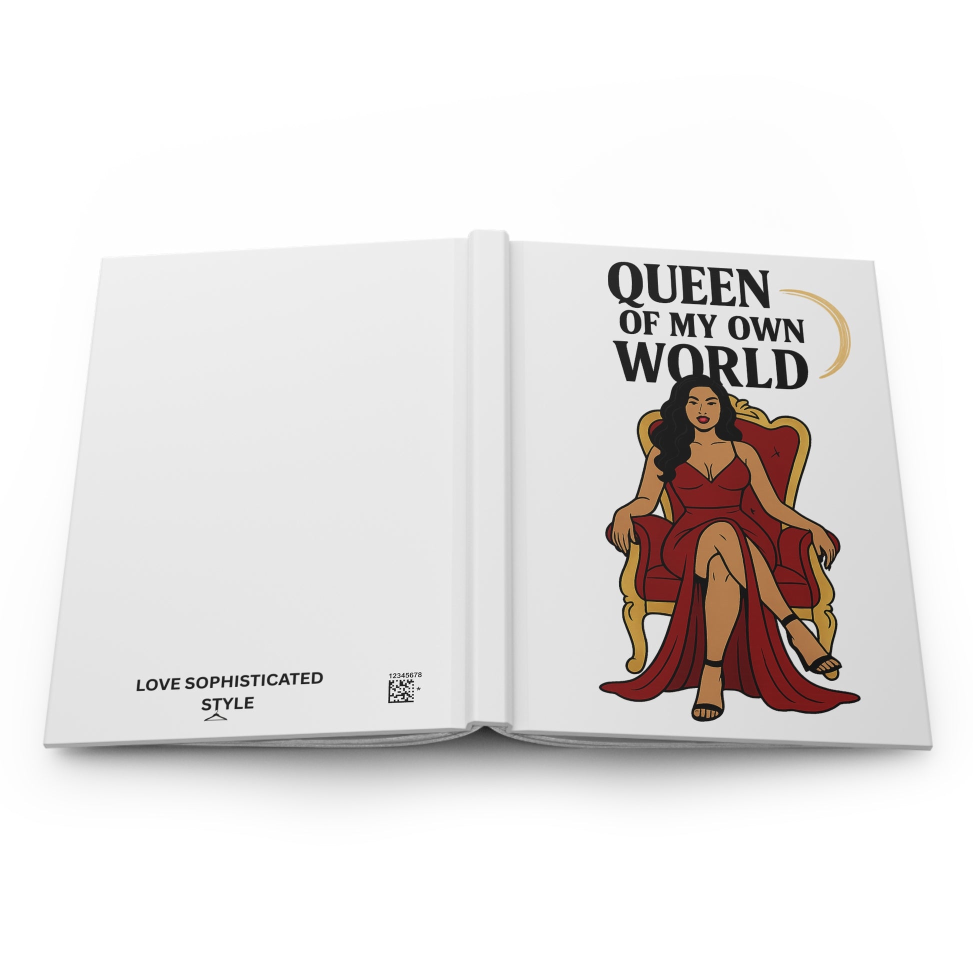 Queen of My Own World Journal, Elegant Hardcover Notebook