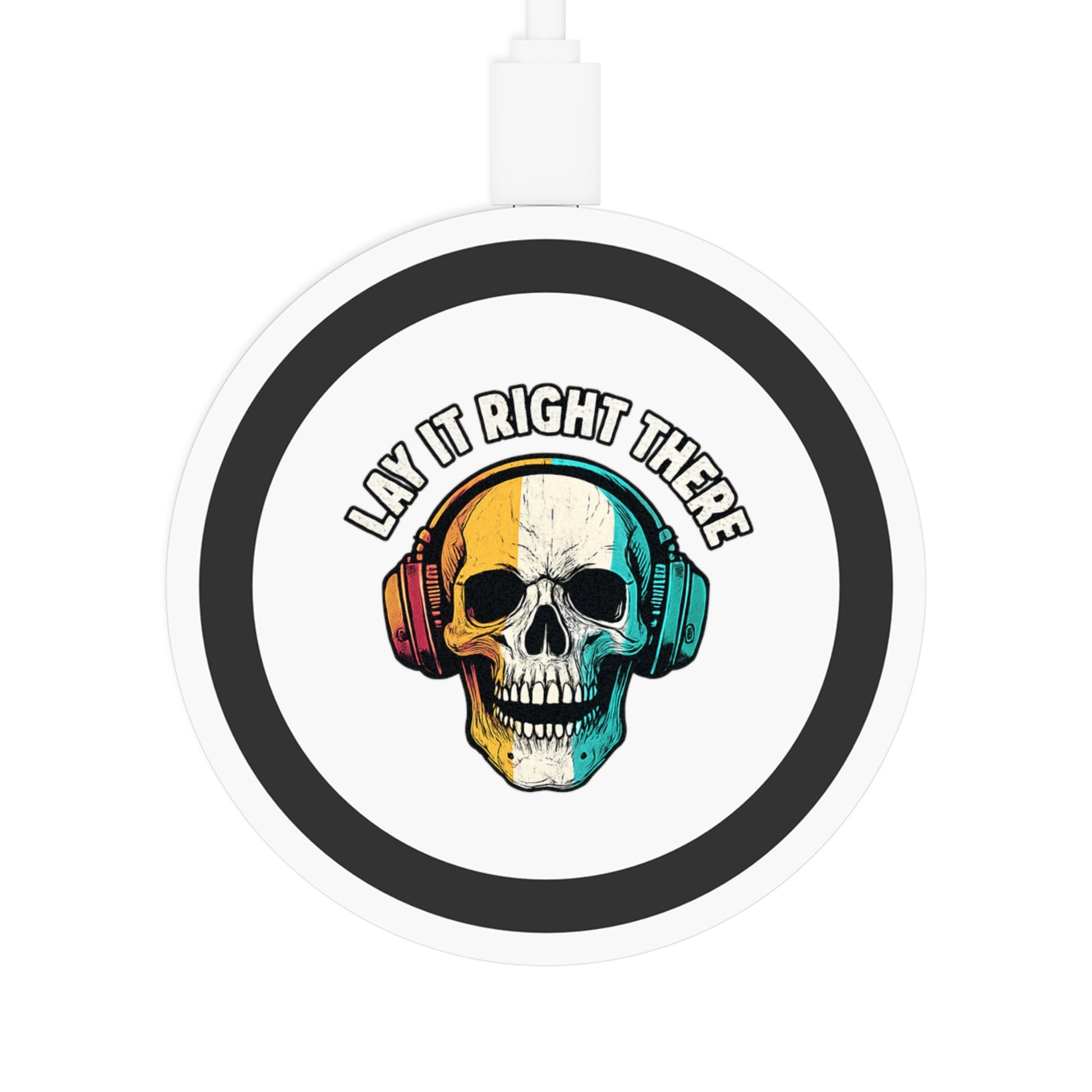 Lay It Right There Skull Wireless Charging Pad