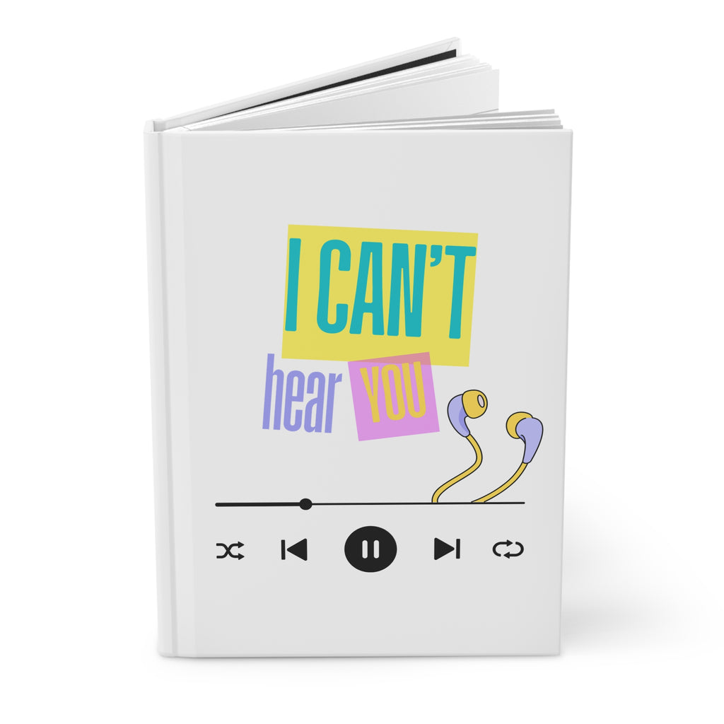 "I Can't Hear You' Colorful Pop Art Journal for Creatives, Music Lovers, Daily Journaling