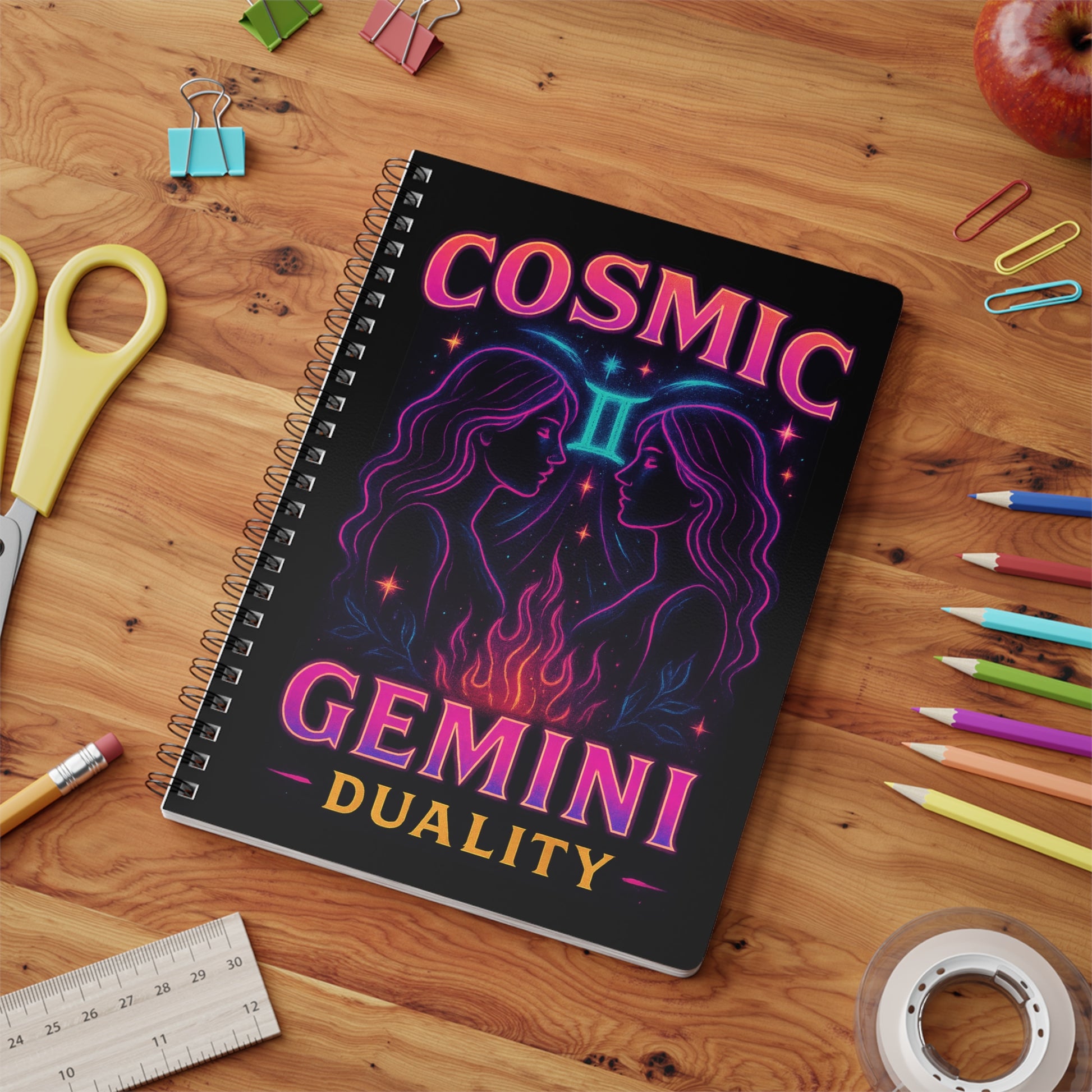 Celestial Gemini Softcover Notebook