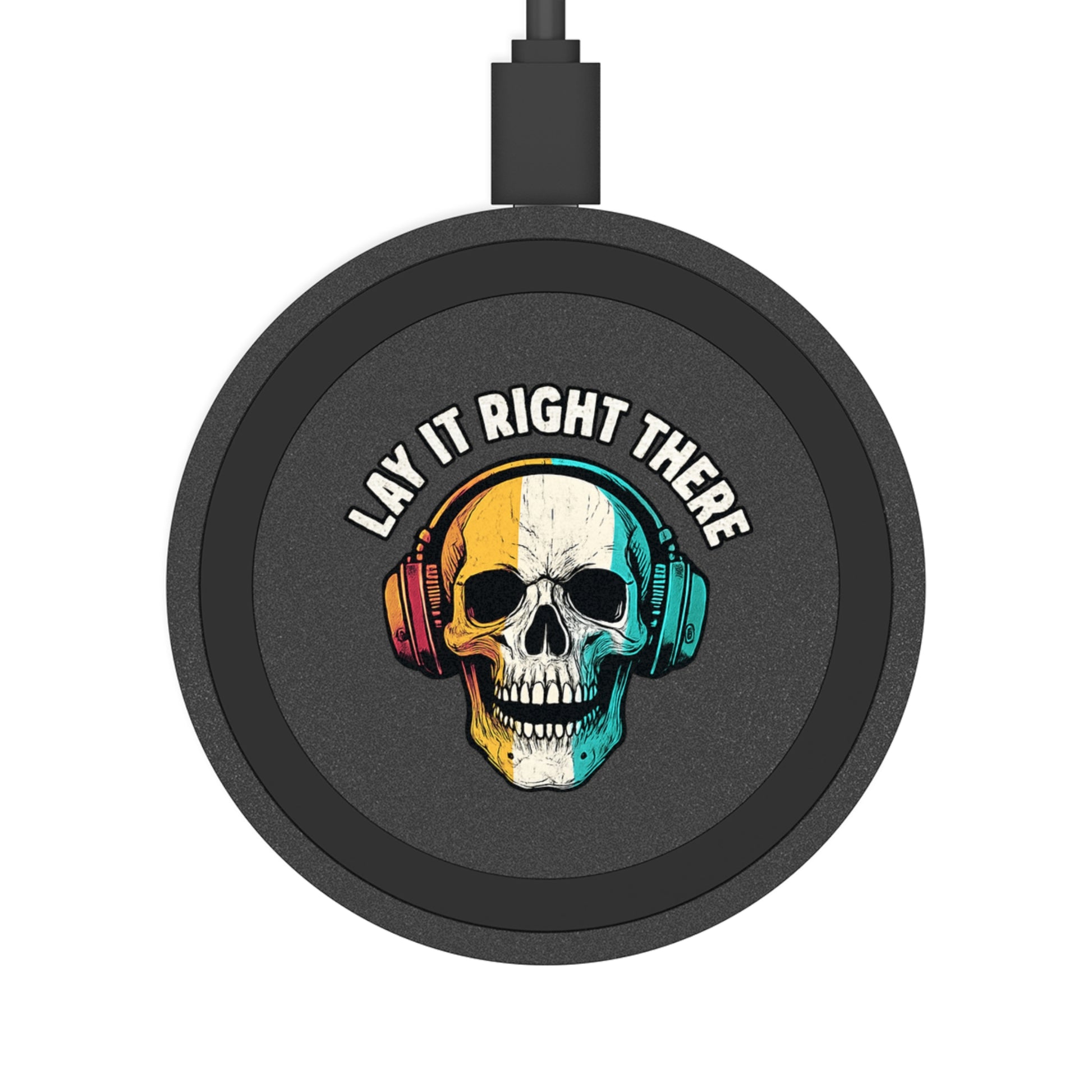 Lay It Right There Skull Wireless Charging Pad