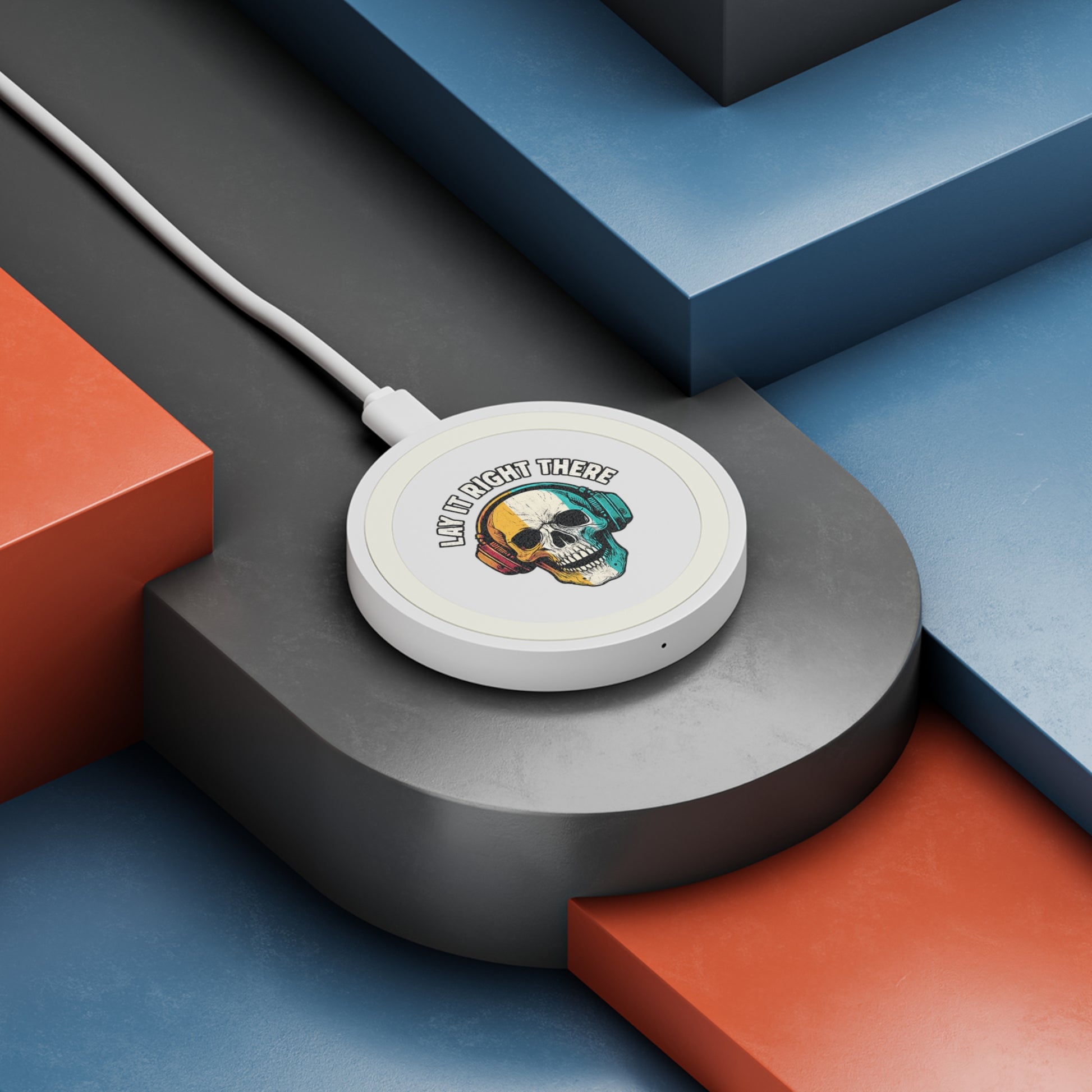 Lay It Right There Skull Wireless Charging Pad