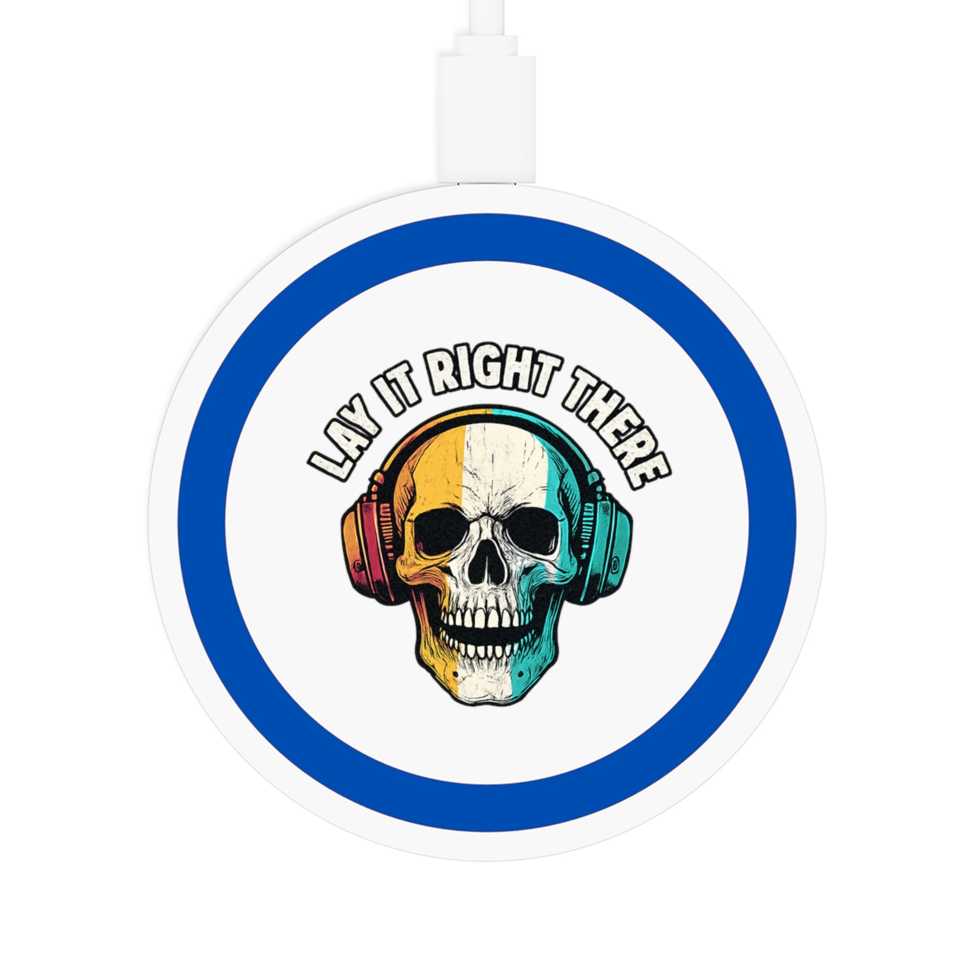 Lay It Right There Skull Wireless Charging Pad