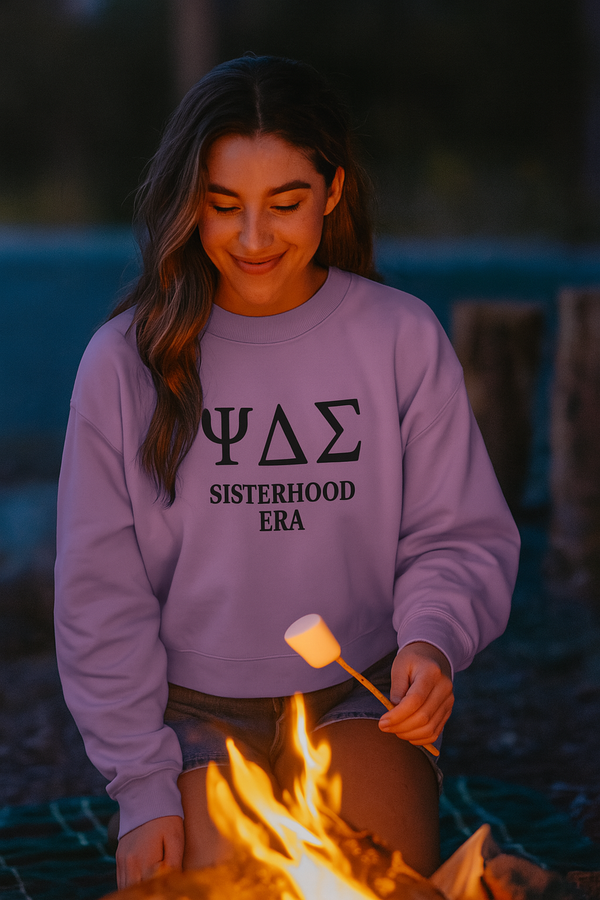 ΨΔΣ Sisterhood Era Greek Letter Sweatshirt | Sorority Inspired Psi Delta Sigma Cozy Jumper  | Greek Life Gift