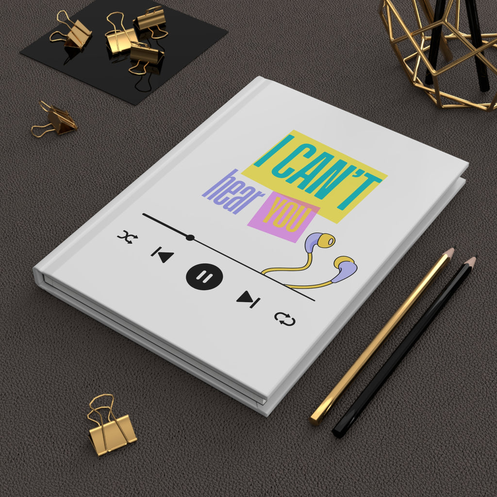 "I Can't Hear You' Colorful Pop Art Journal for Creatives, Music Lovers, Daily Journaling