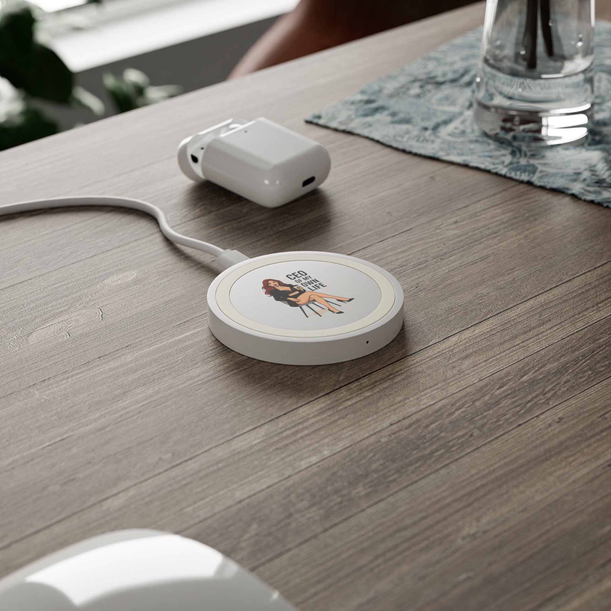 Wireless Charging Pad for Boss Babes, CEO of My Own Life Charging Station, Work-from-Home Gift, Office Decor