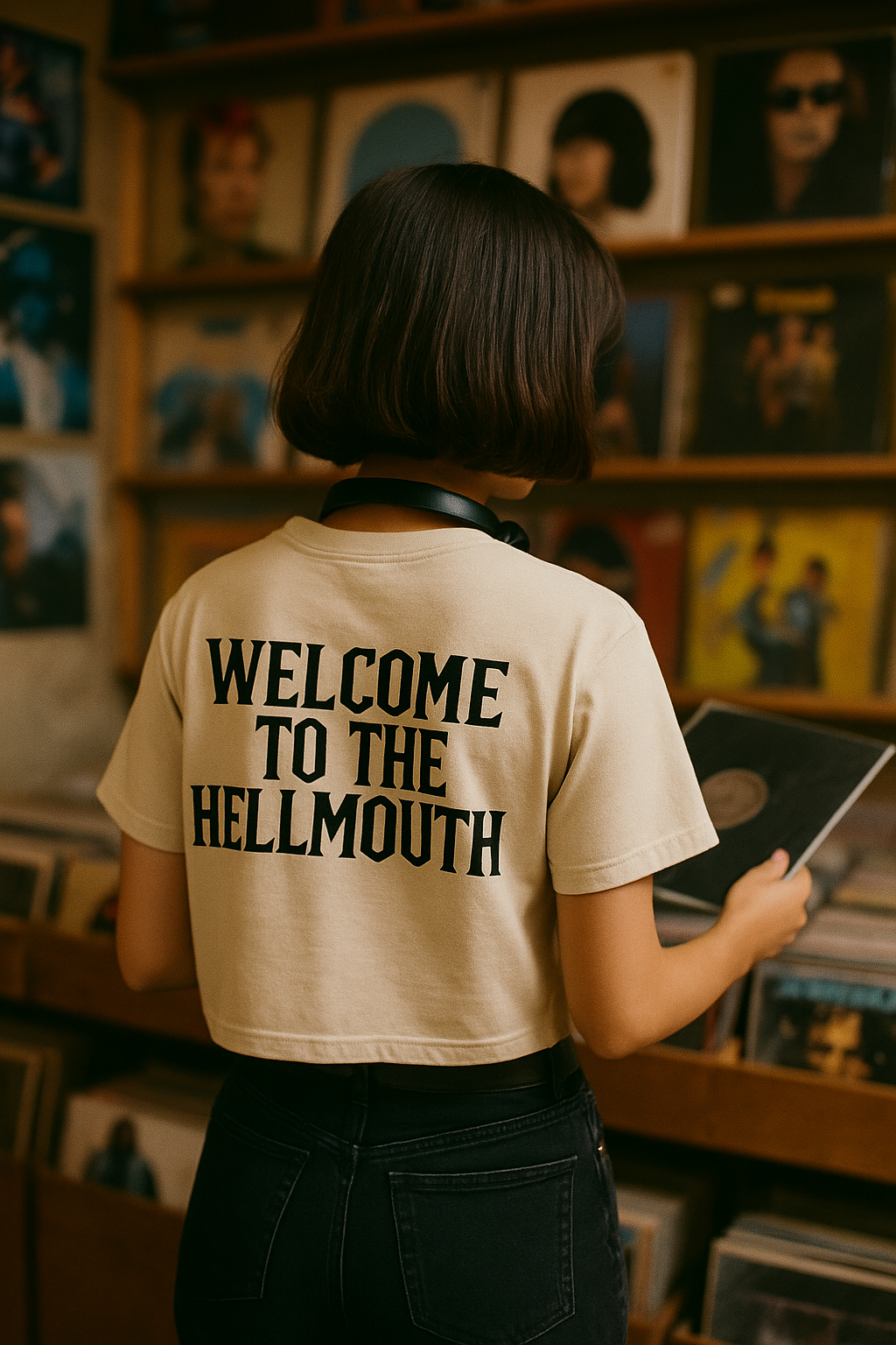 Sunnydale Class of ’99 Crop T-Shirt – Welcome to the Hellmouth | 90s Gothic Horror Aesthetic | Buffy-Inspired Top