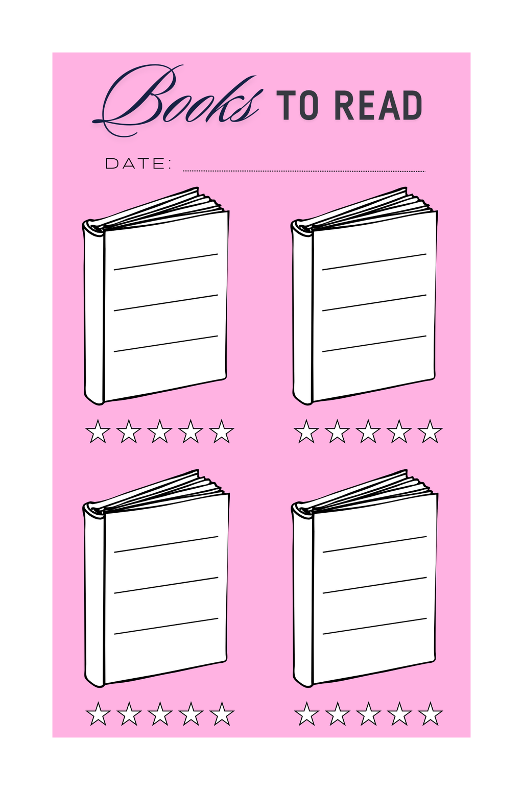 Digital Reading Planner I Book Journal: Track Your Reading, TBR List, Challenges, Reviews & Stats