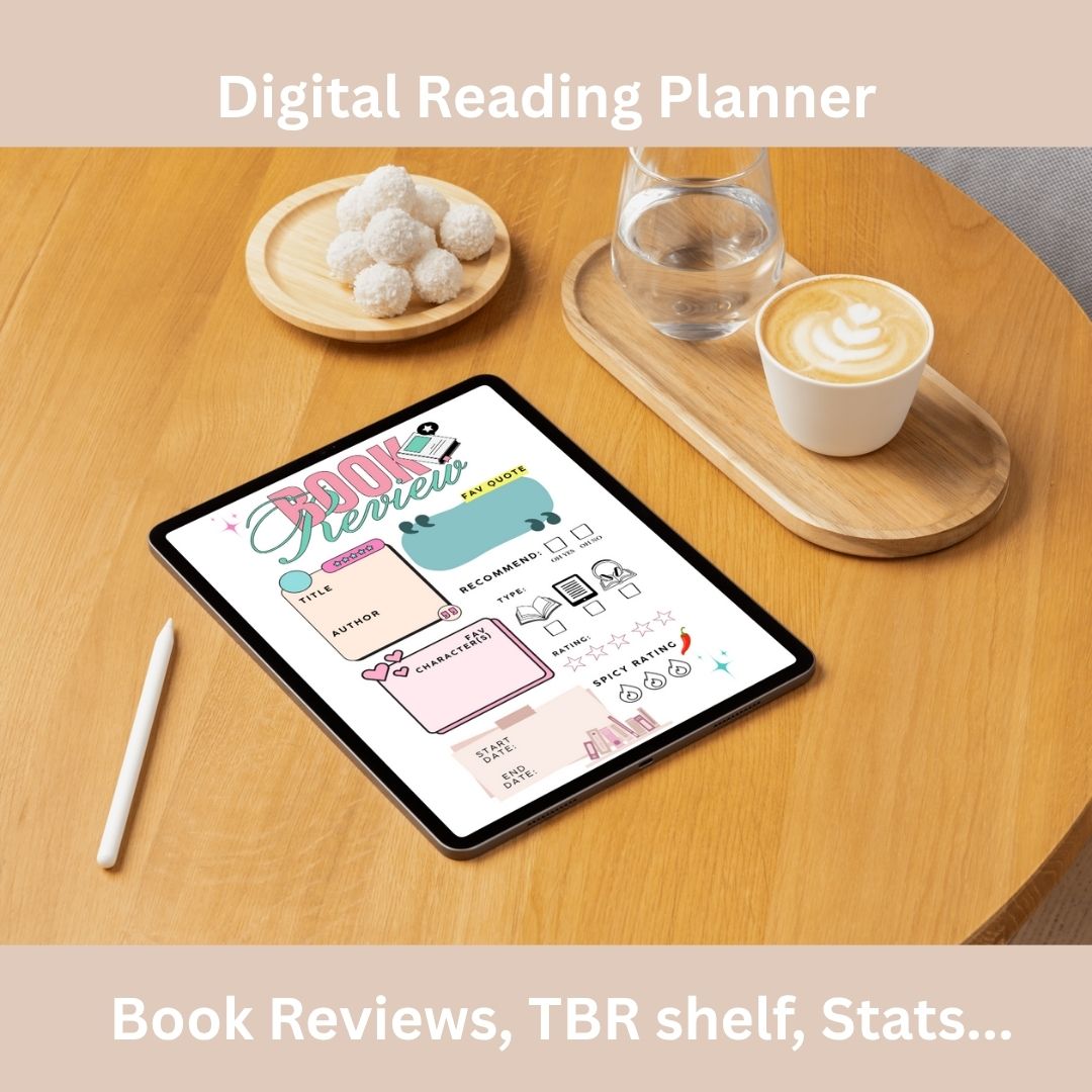Digital Reading Planner I Book Journal: Track Your Reading, TBR List, Challenges, Reviews & Stats
