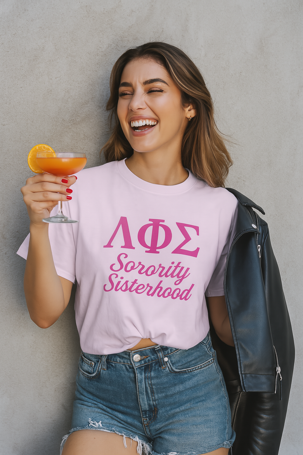ΛΦΣ Sorority Sisterhood Boxy Crop Tee