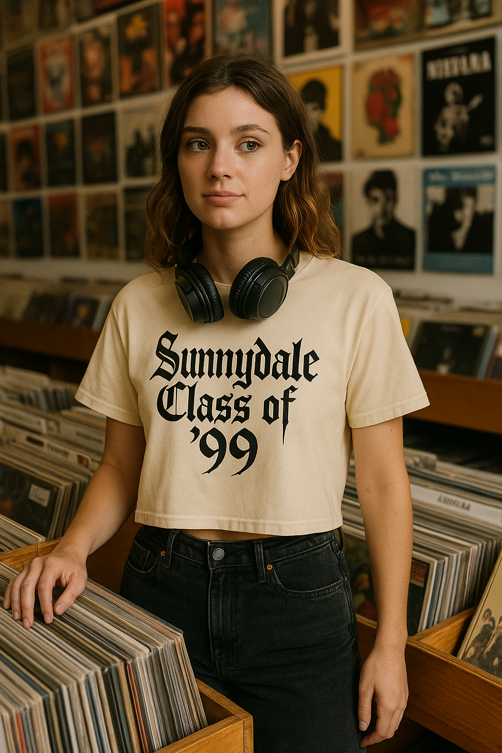 Sunnydale Class of ’99 Crop T-Shirt – Welcome to the Hellmouth | 90s Gothic Horror Aesthetic | Buffy-Inspired Top