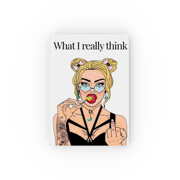 What I REALLY Think Pop Art Babe Hardback Journal