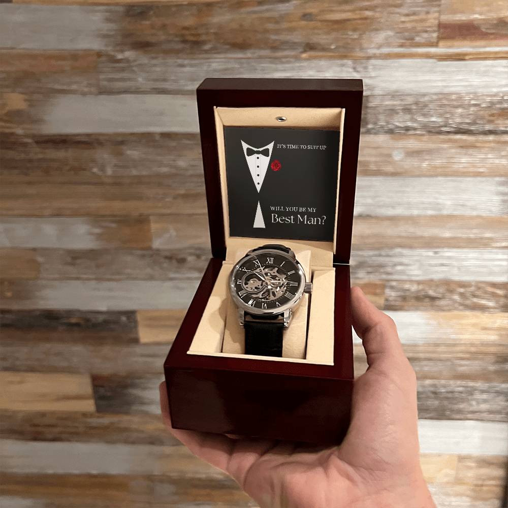 Will You Be My Best Man Gift - Openwork Watch