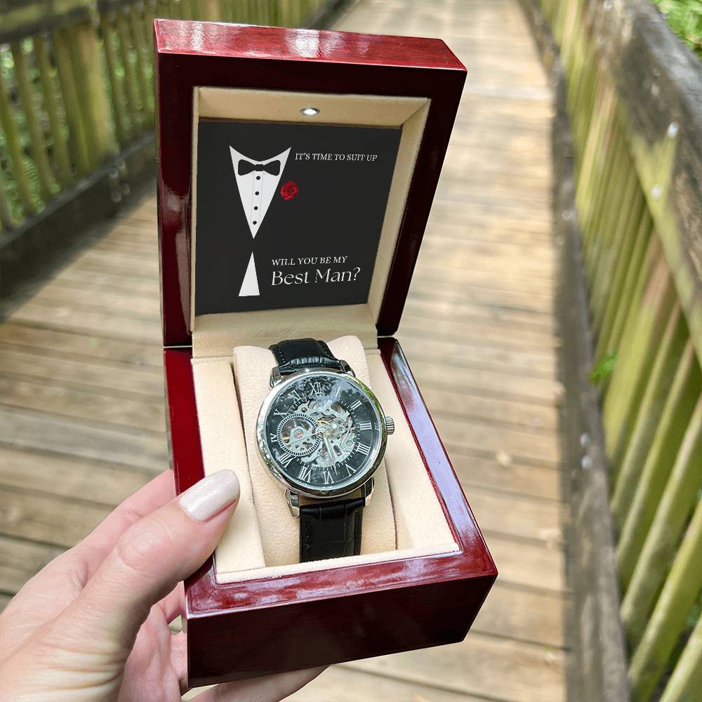 Will You Be My Best Man Gift - Openwork Watch