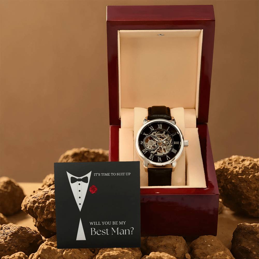 Will You Be My Best Man Gift - Openwork Watch