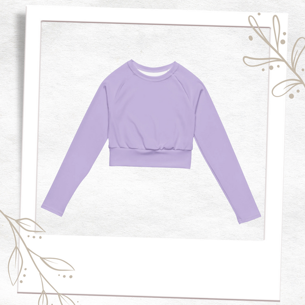 Lilac Long-Sleeve Crop Top