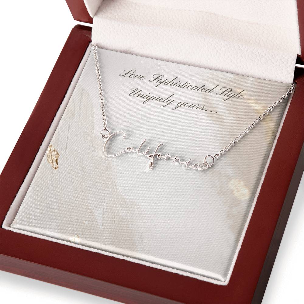 Uniquely Yours Sophisticated Name Necklace