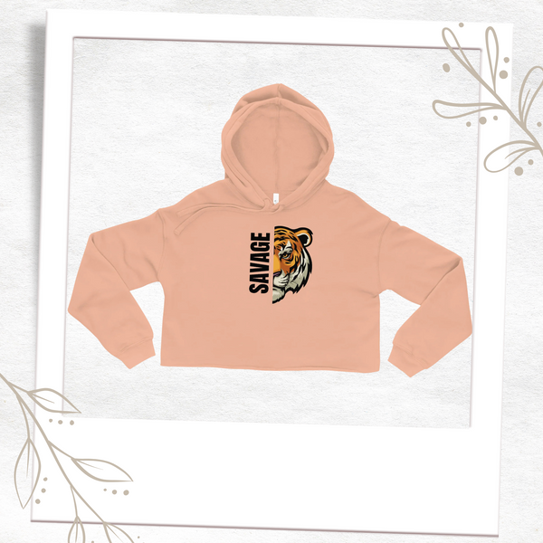 Savage Lion Crop Hoodie