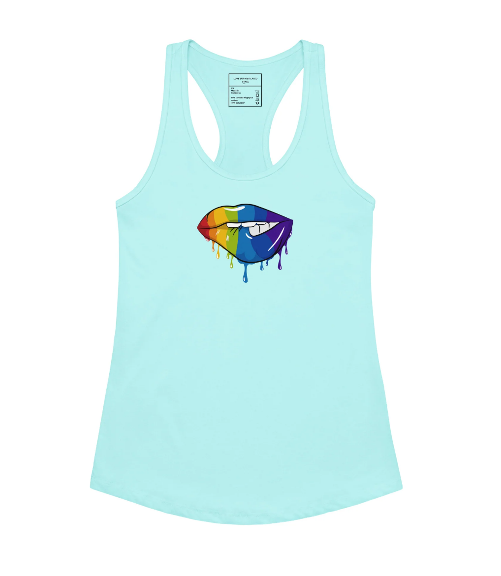 Pride Lips Racerback Tank Top