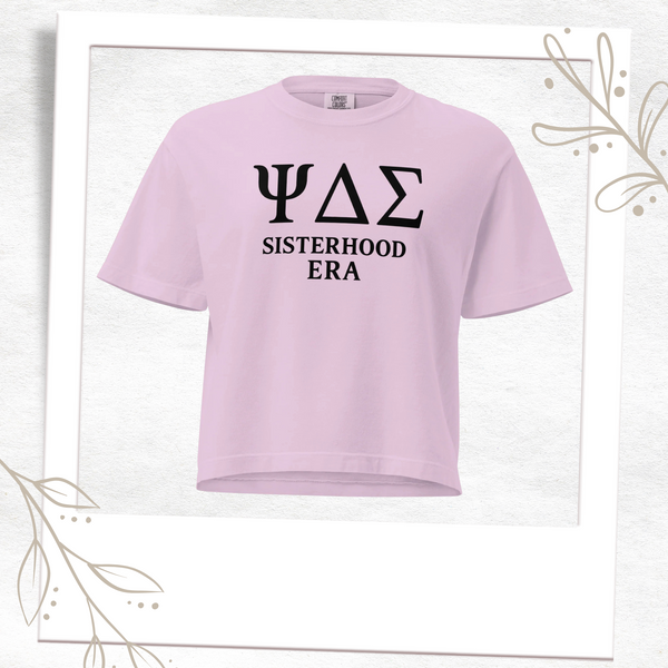 ΨΔΣ Sisterhood Era Cotton Boxy T-Shirt