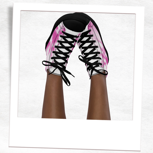 Bright Tie Dye High Top Canvas Shoes