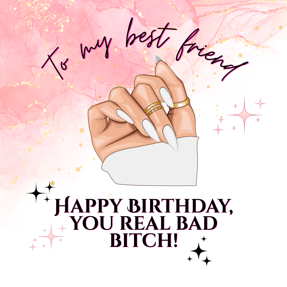 'To My Best Friend - Happy Birthday You Real Bad Bitch' Necklace