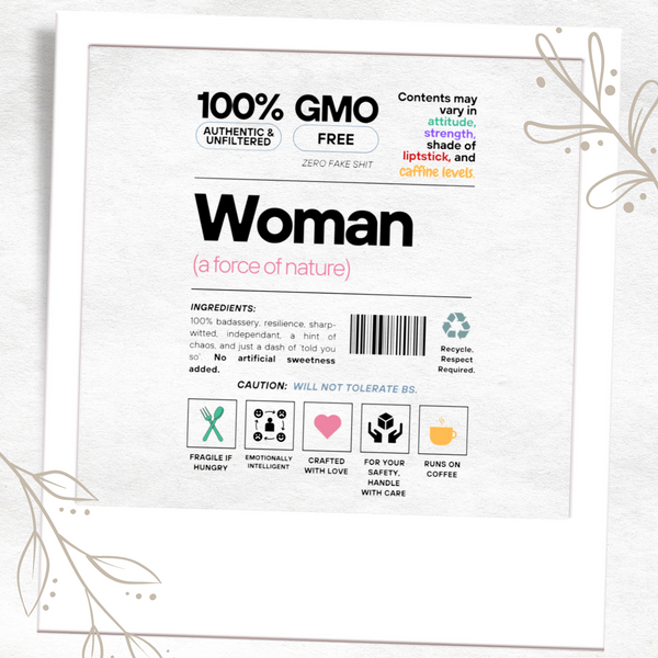 Woman (a force of nature) Long-Sleeve Crop Top