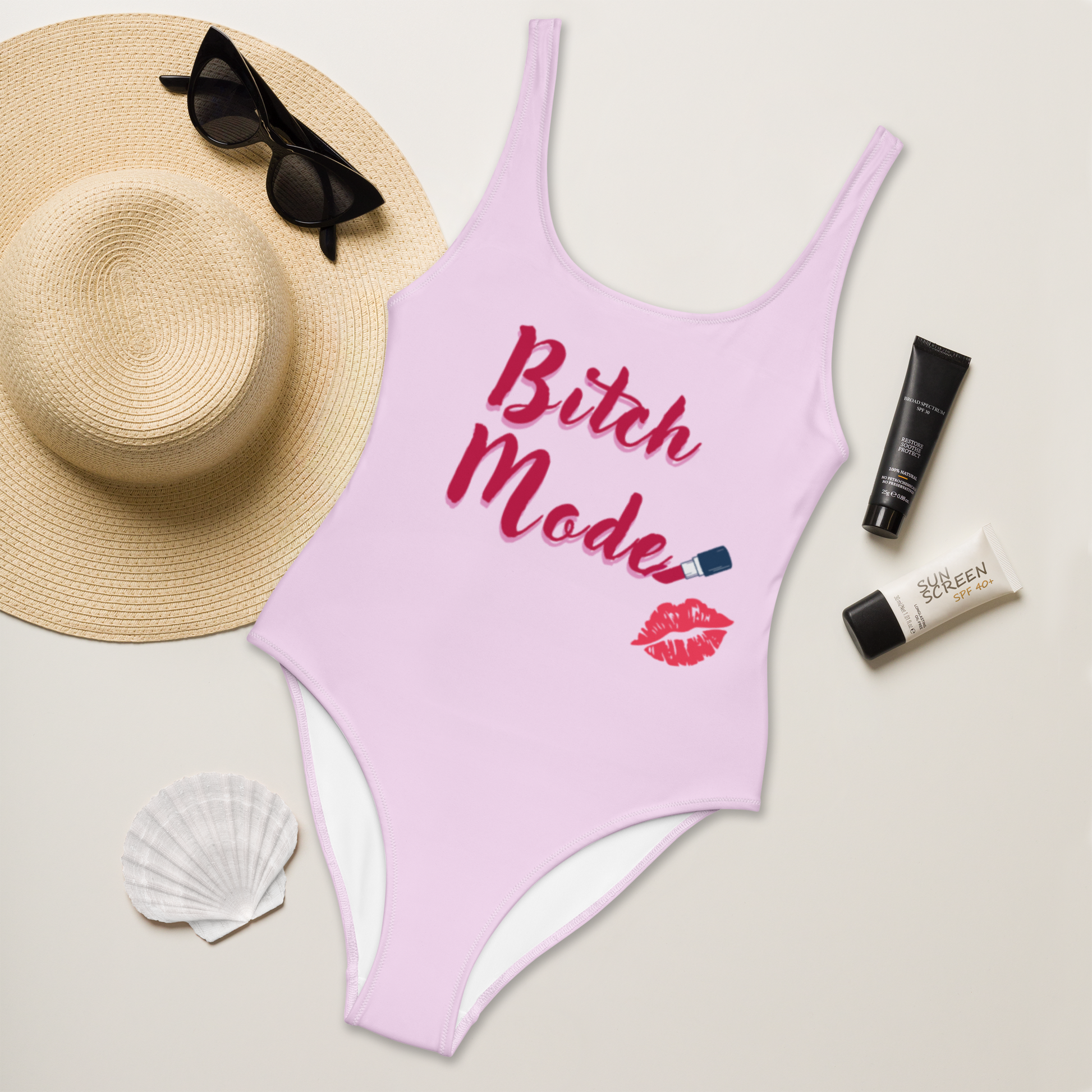 Pastel Bitch Mode One-Piece Swimsuit
