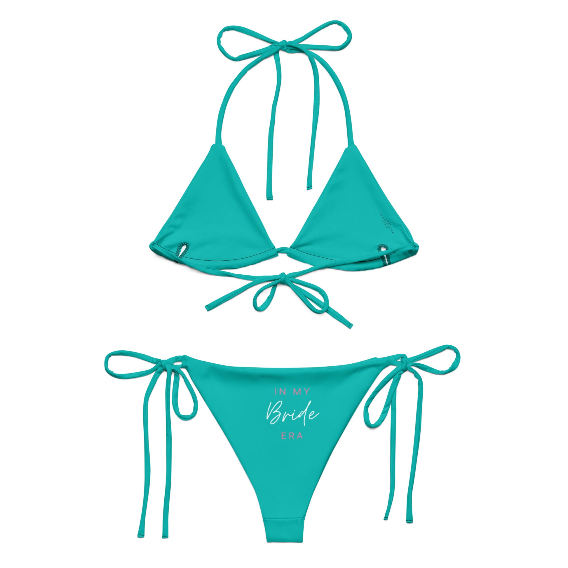 In My Bride Era Teal String Bikini