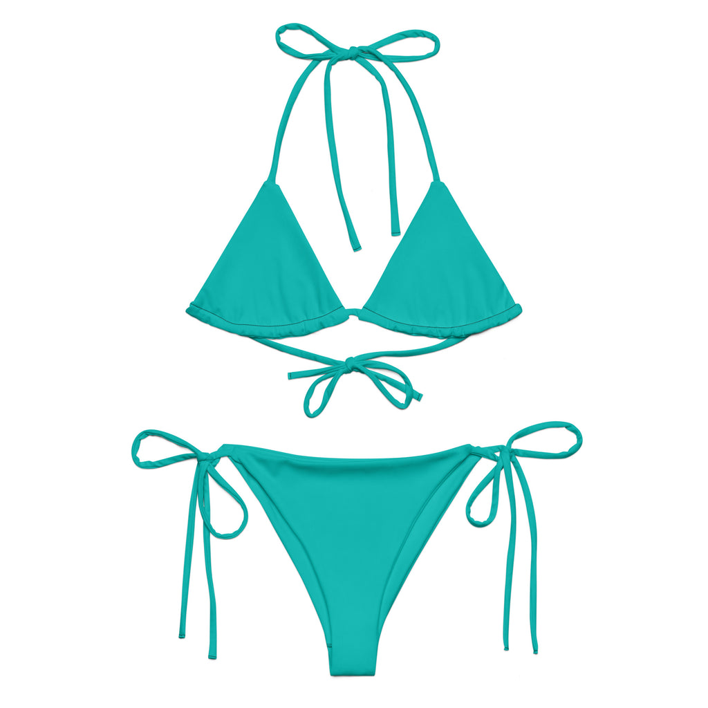 In My Bride Era Teal String Bikini