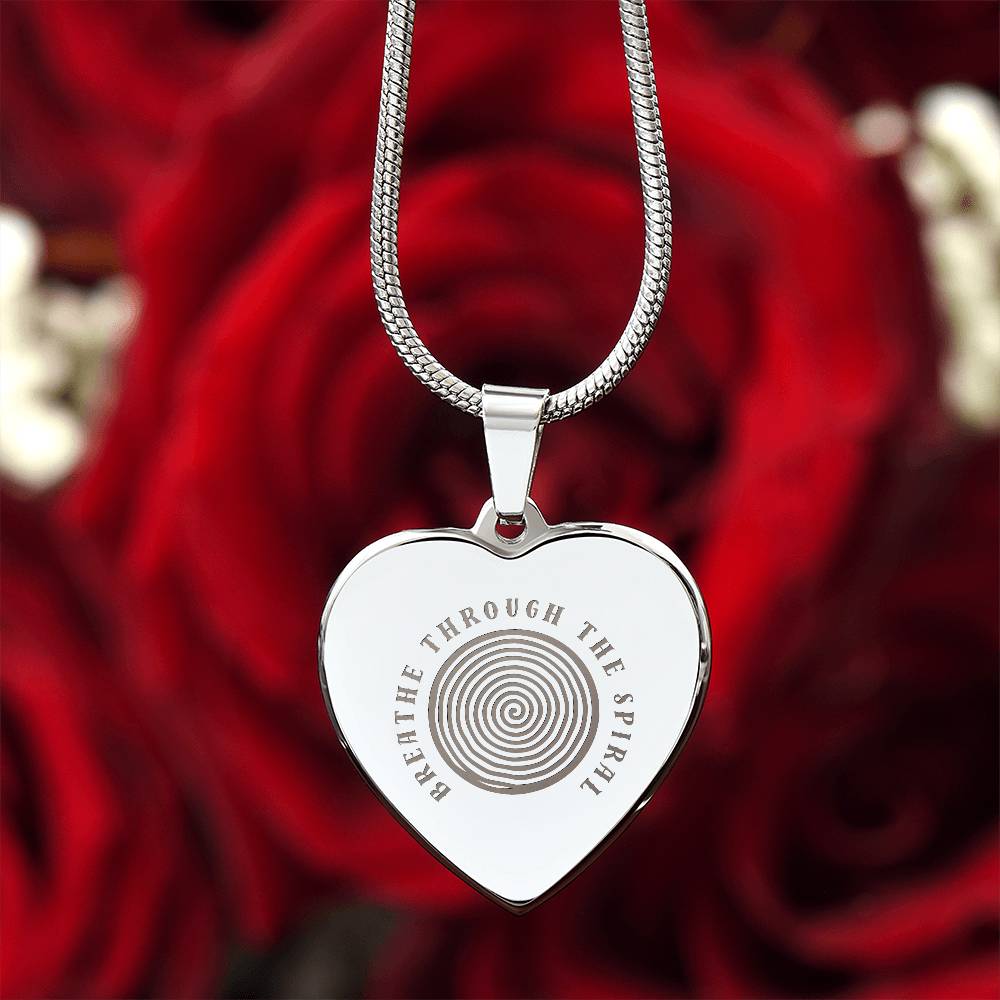 Breathe Through the Spiral Heart Necklace – Anxiety Relief Jewellery | Mindfulness &amp; Mental Health Support Gift