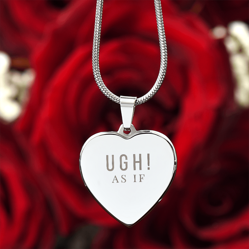 “UGH! AS IF” Heart Necklace – Clueless Inspired 90s Jewellery