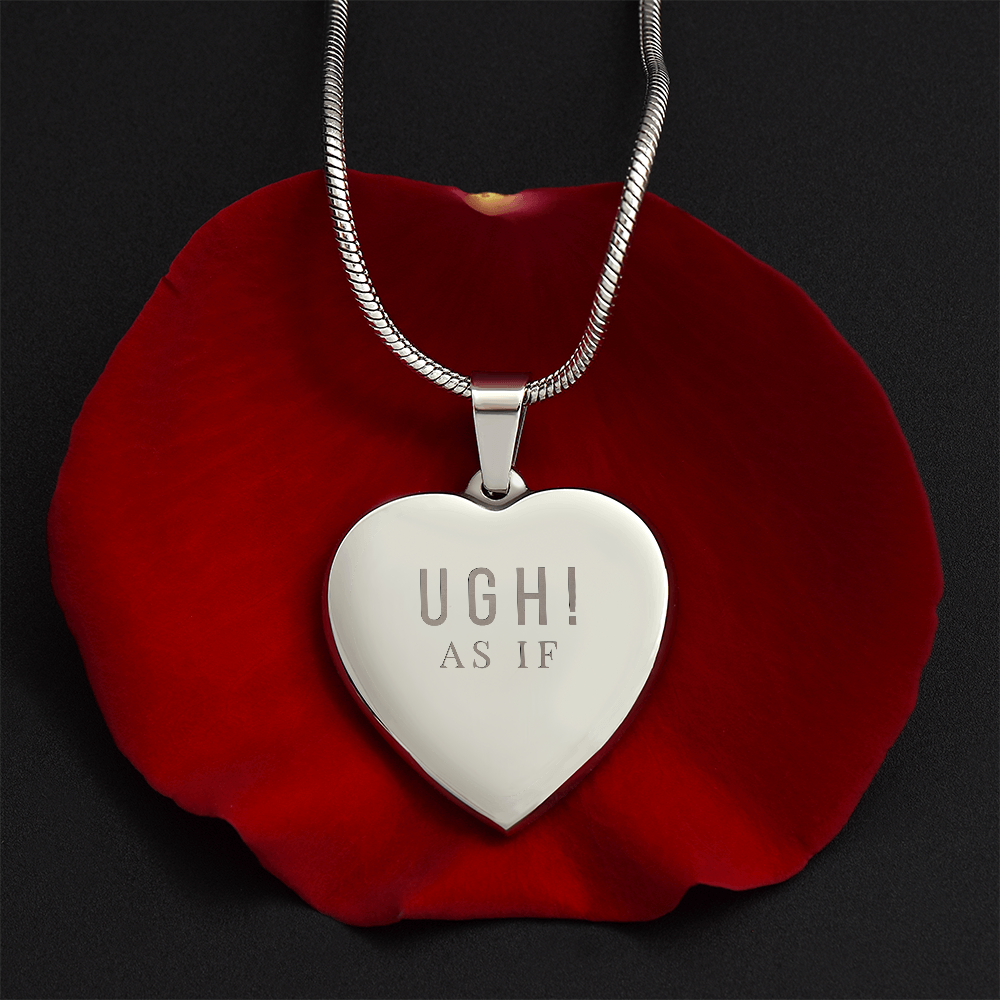 “UGH! AS IF” Heart Necklace – Clueless Inspired 90s Jewellery
