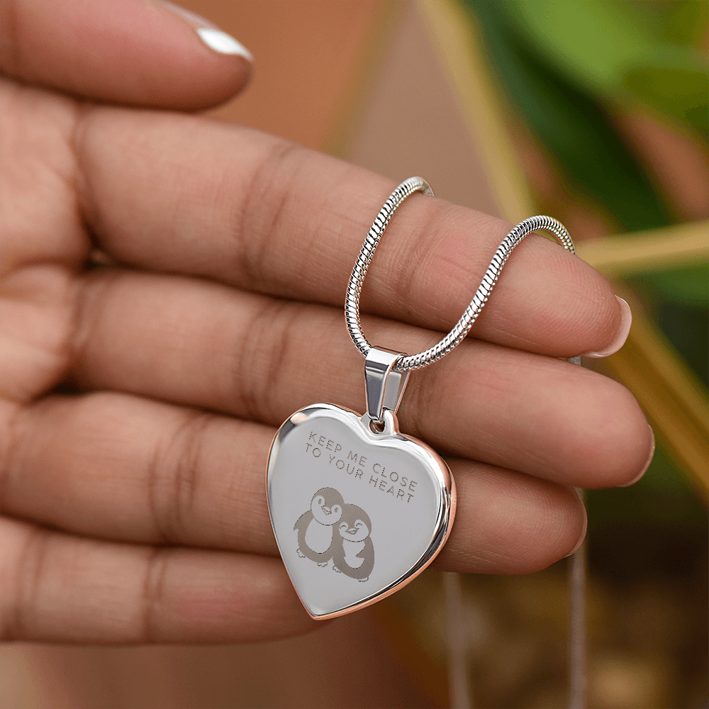 Keep me close to your heart necklace