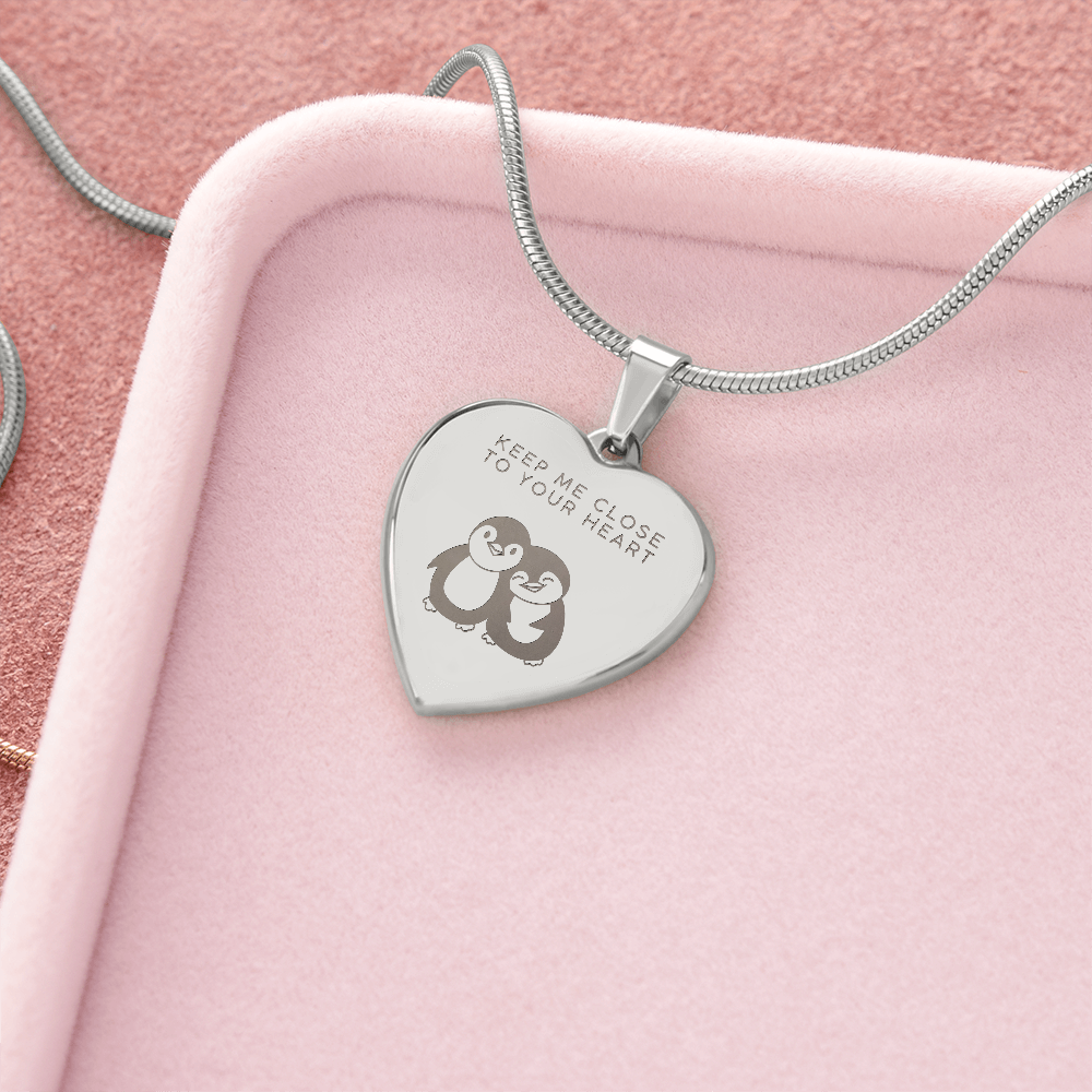 Keep me close to your heart necklace
