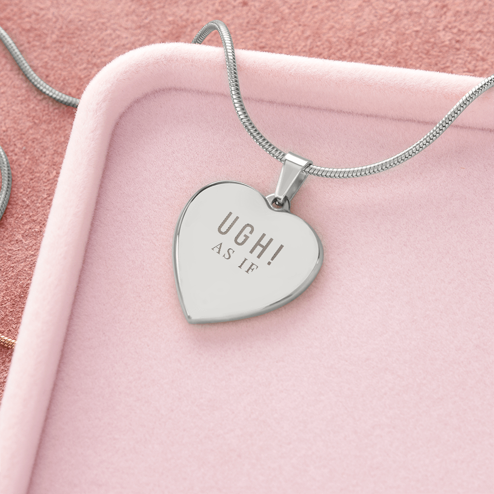 “UGH! AS IF” Heart Necklace – Clueless Inspired 90s Jewellery