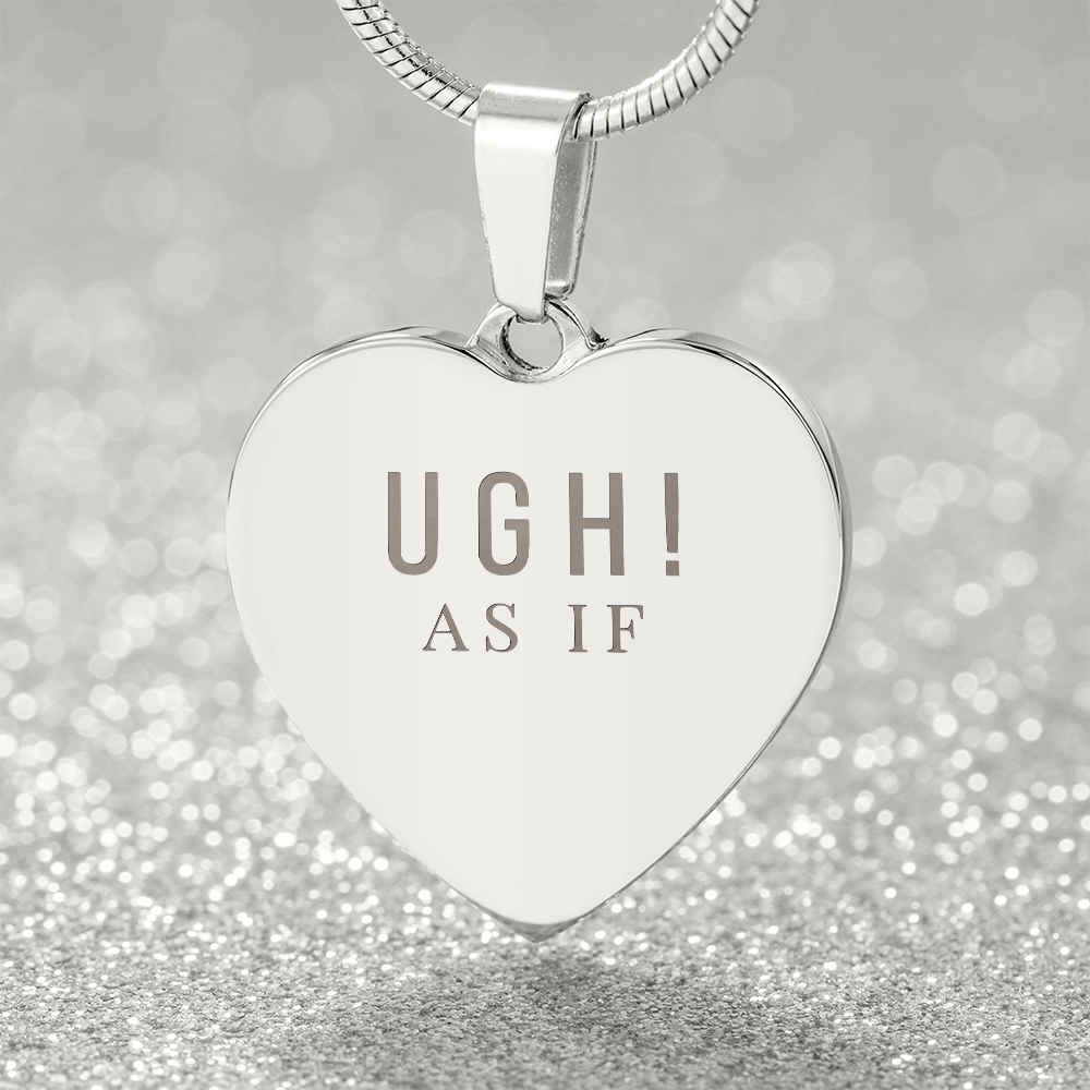 “UGH! AS IF” Heart Necklace – Clueless Inspired 90s Jewellery