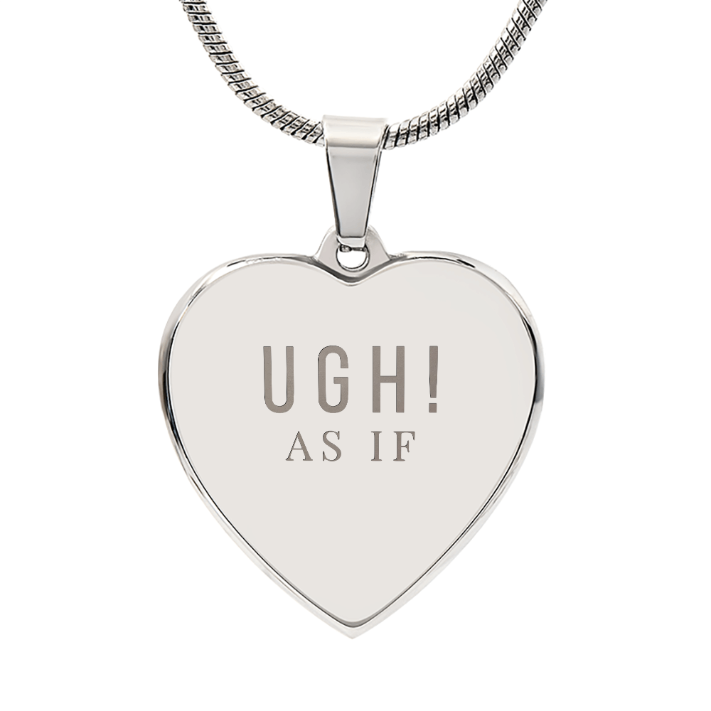 “UGH! AS IF” Heart Necklace – Clueless Inspired 90s Jewellery