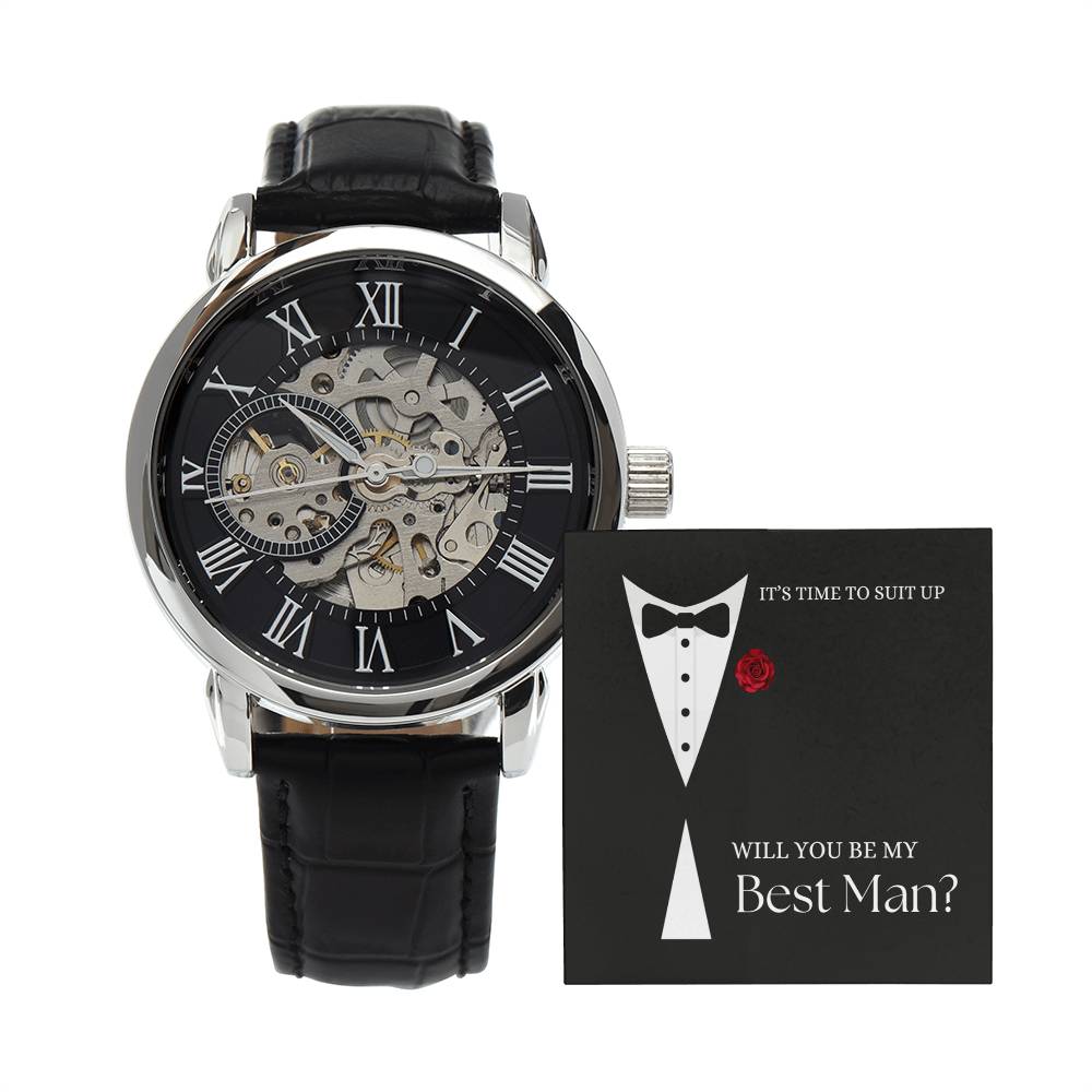 Will You Be My Best Man Gift - Openwork Watch