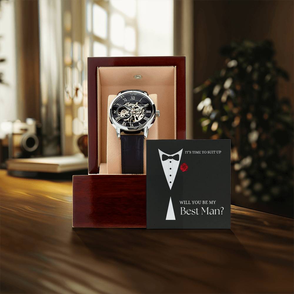 Will You Be My Best Man Gift - Openwork Watch