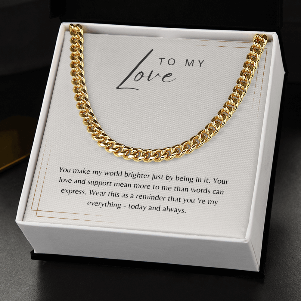 To My Love - Cuban Chain Gift