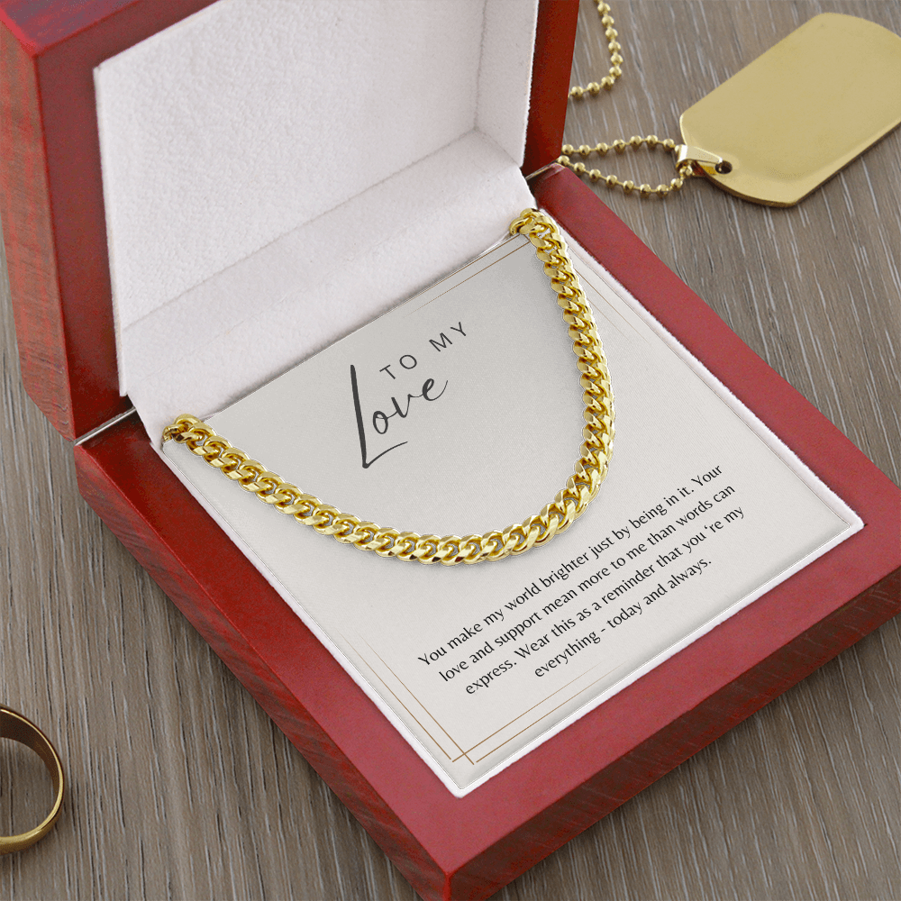 To My Love - Cuban Chain Gift