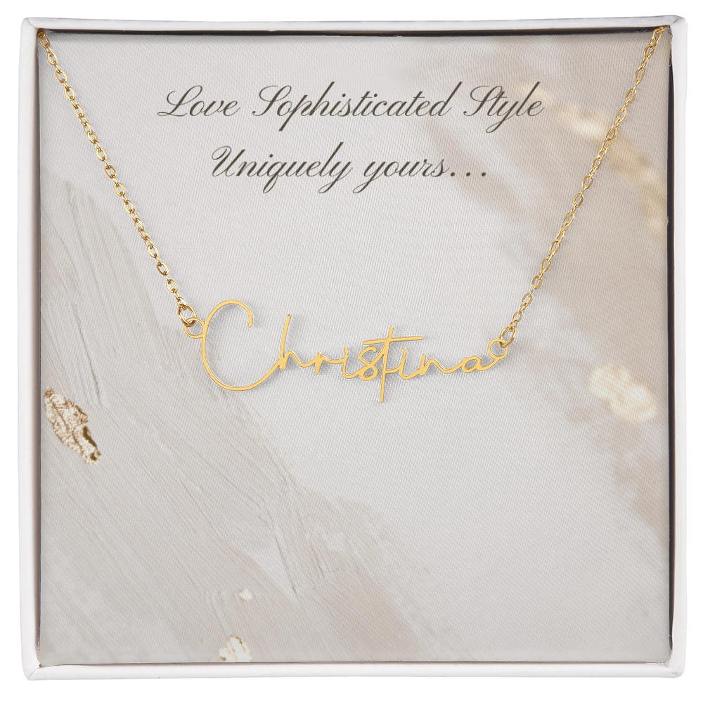 Uniquely Yours Sophisticated Name Necklace