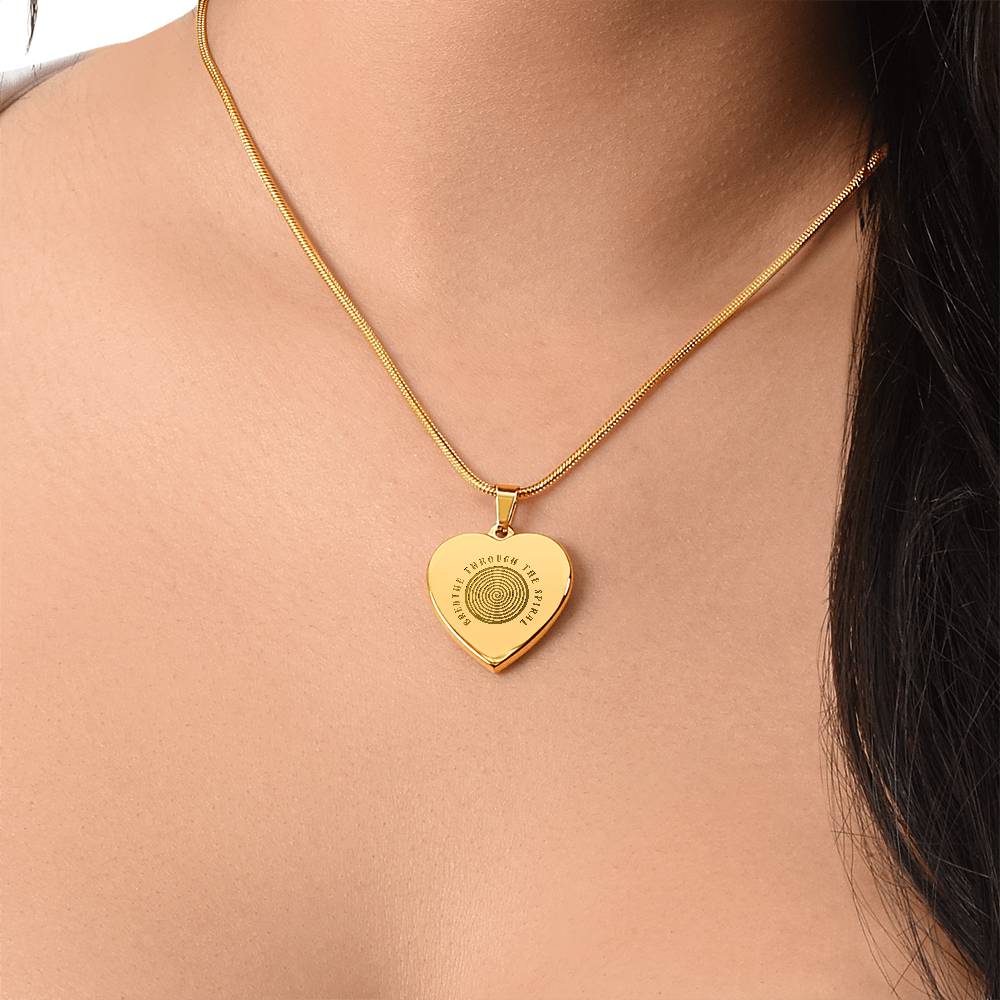 Breathe Through the Spiral Heart Necklace – Anxiety Relief Jewellery | Mindfulness &amp; Mental Health Support Gift