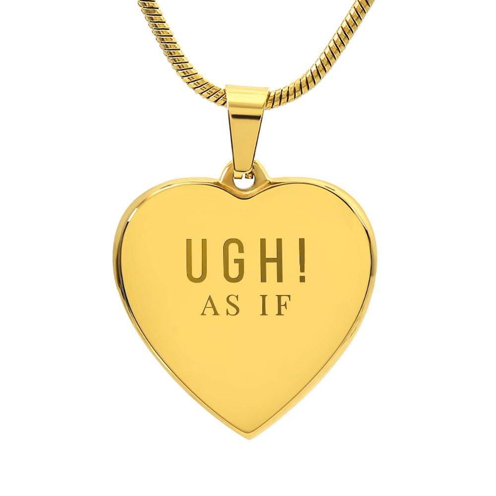 “UGH! AS IF” Heart Necklace – Clueless Inspired 90s Jewellery