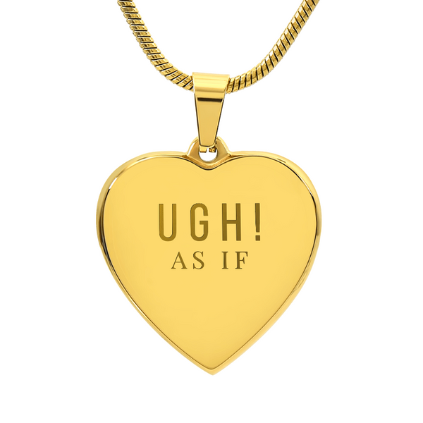 “UGH! AS IF” Heart Necklace – Clueless Inspired 90s Jewellery